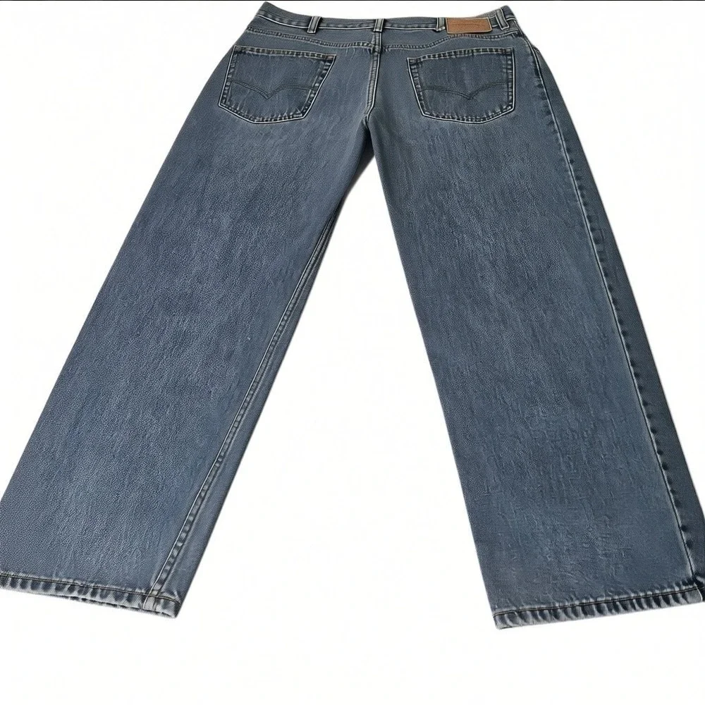 Levis 550 Relaxed‎ Fit Blue Jeans Mens Size 38X 28 Straight